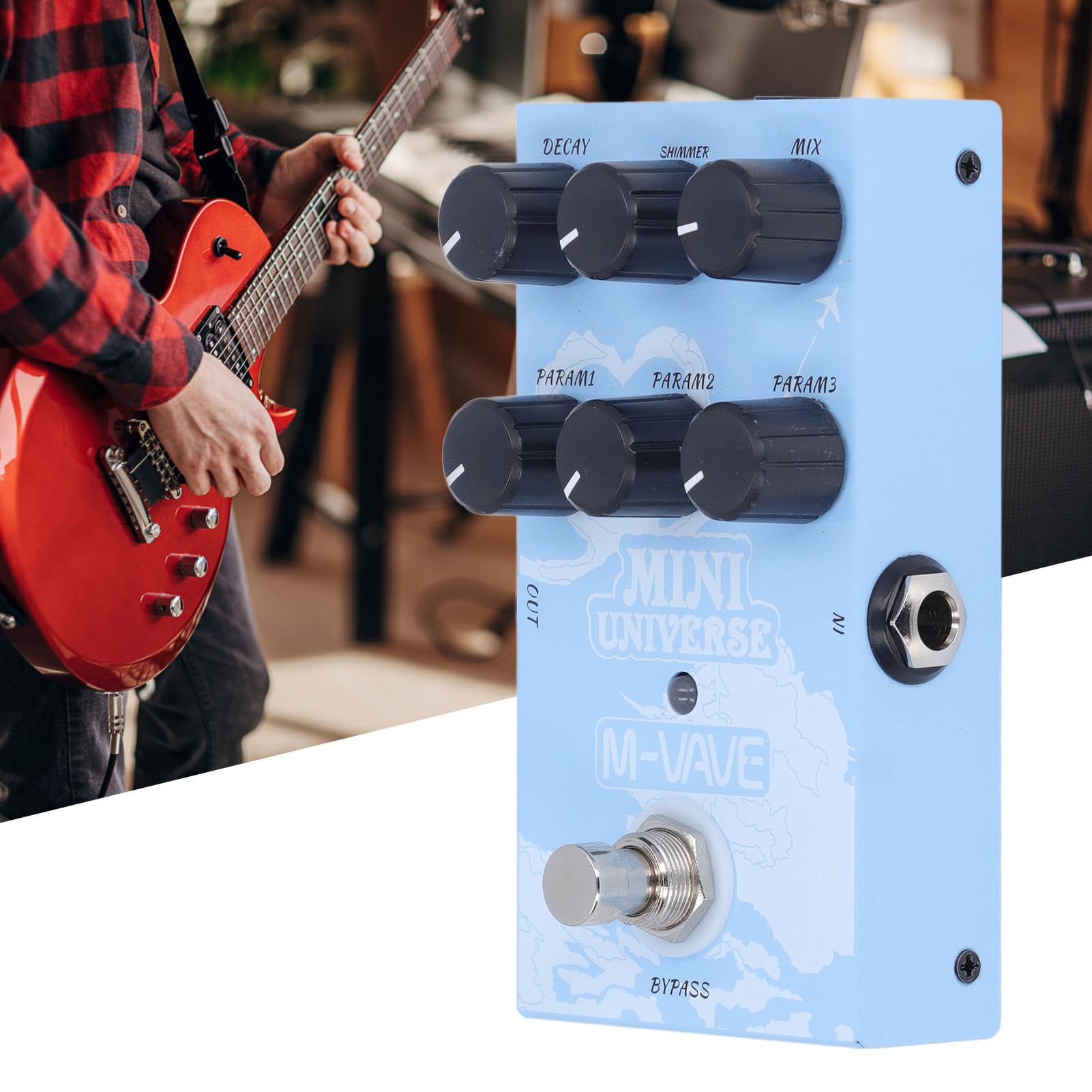 Cryfokt Pedale Effetto Riverbero Pedale per Chitarra Digitale con Modellazione del Suono Autentico per Creatori di Musica Metal