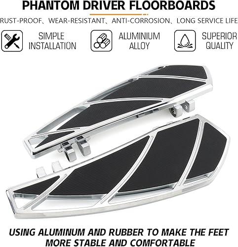 Miniatura 6 de Phantom Driver - Estriberas delanteras para motocicleta Harley 12-16 Dyna FLD 86-2023 Touring Road Glide Road King Street Glide 86-17 Softail FL
