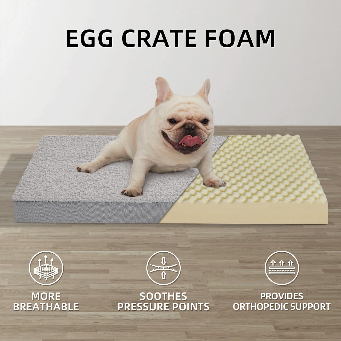 ABE Orthopedic Dog Bed,Washable Pet Bed Medium Size Dog with Removable Cover