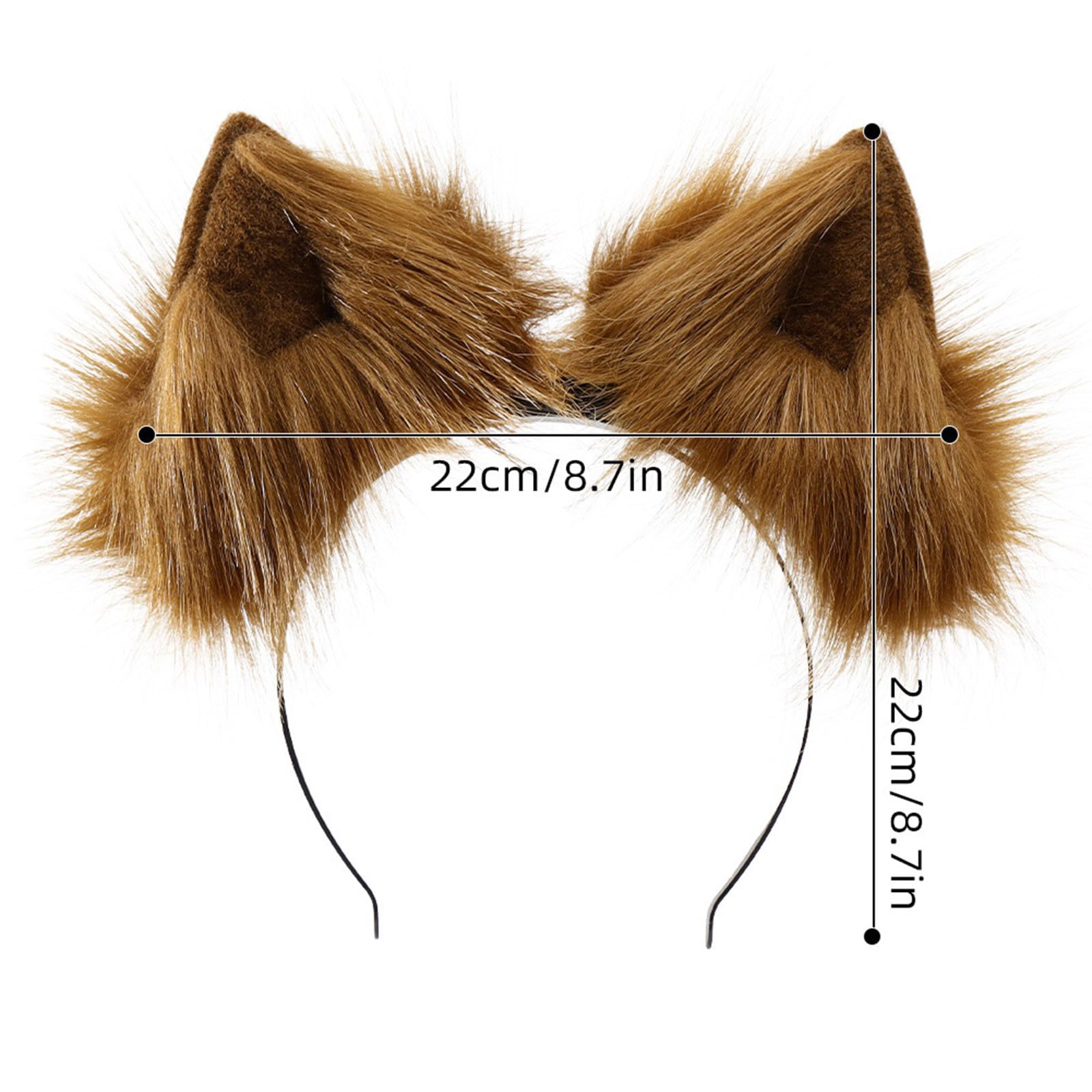 Diadema segura con orejas bajas de animales para niños, disfraz de juego de rol, fiesta de cumpleaños, orejas de peluche con motor