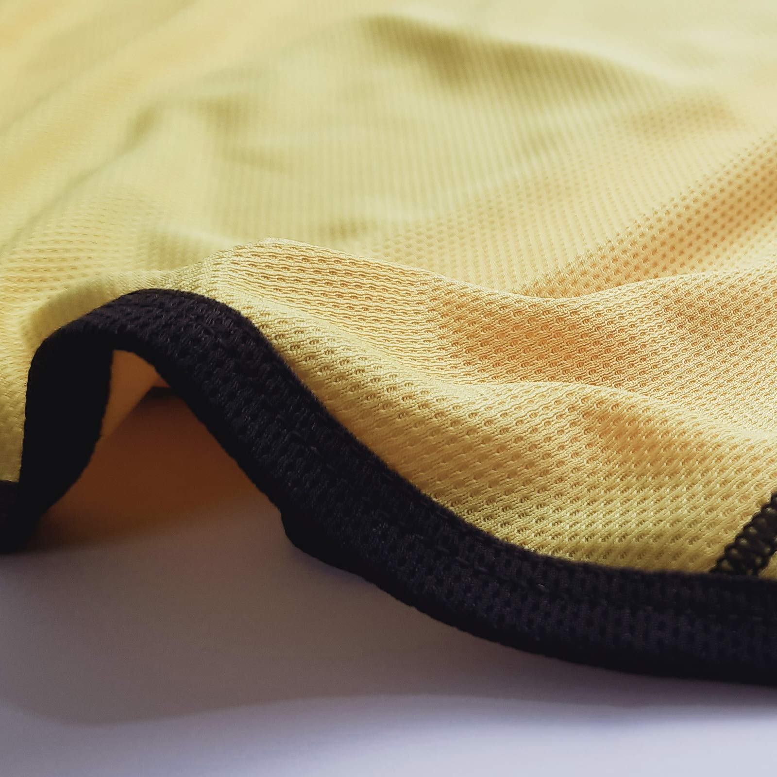 DECISIVE Men's Solid Slim Fit Fashion Vest (3TONE-STR_Yellow-Black 3