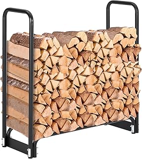 薪ラック 薪ストッカー 幅100cm 耐荷重200kg 屋外 ログラック 防水カバー付き 暖炉・焚火用 組立簡単 頑丈 通気性 おしゃれ ブラック