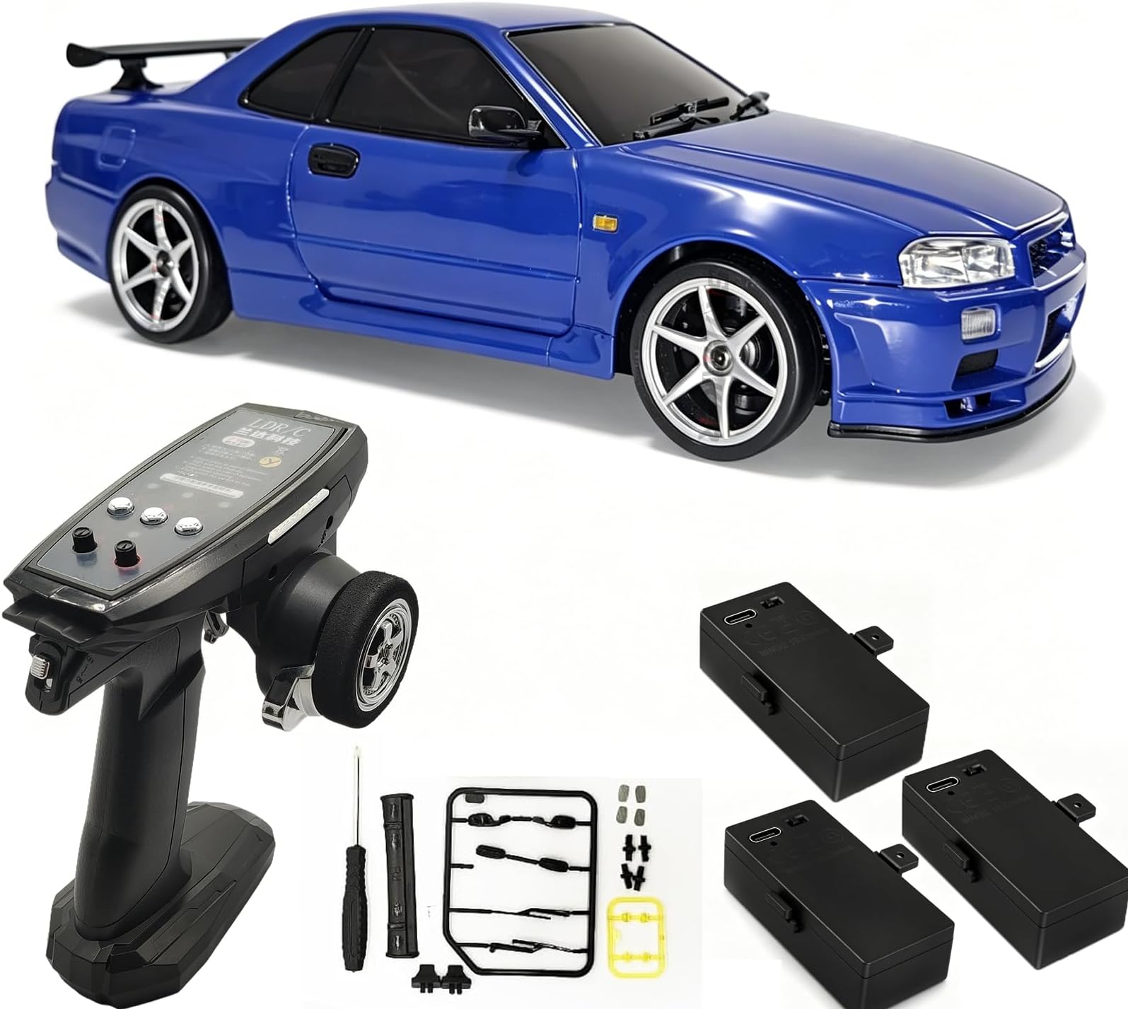 Skymaker 1/18 RC Drift Car with 3 Batteries Mazda MX-5 Miata 2.4GHz LDRC 1804...