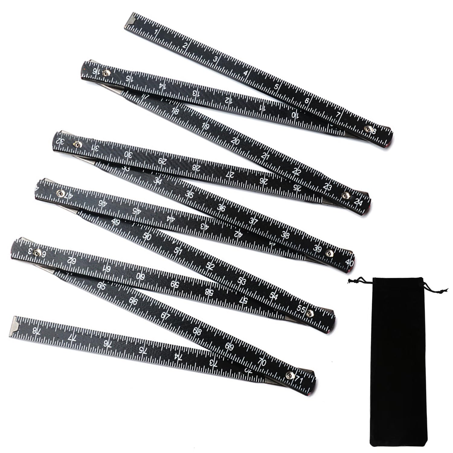 1 bâton de mesure de réservoir d'huile, 10 plis de 198,1 cm en bois massif pliable pour vérifier les niveaux de carburant précis