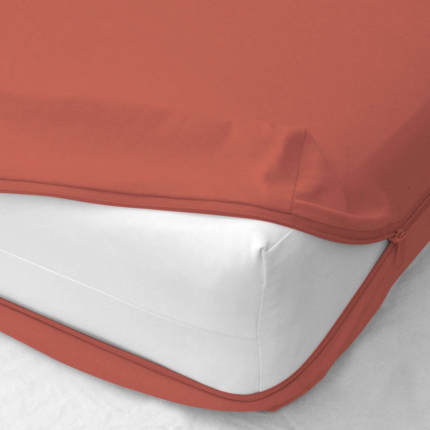 Twin Size Futon Covers - 100% Egyptian Cotton Futon Slipcovers Brick Red