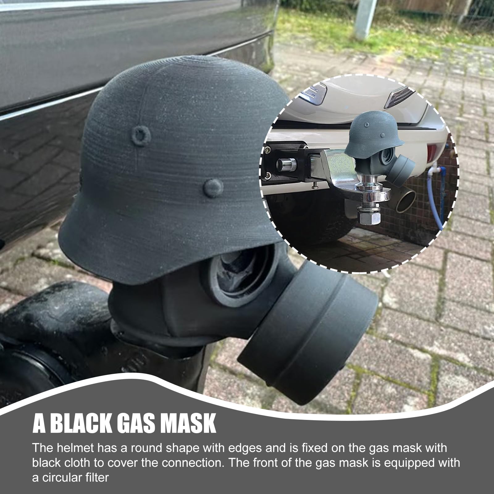Capuchon De Protection Pour Boule D'attelage - Masque à Gaz Jaune, Plastique Robuste, Pour Voiture, Remorque, SUV