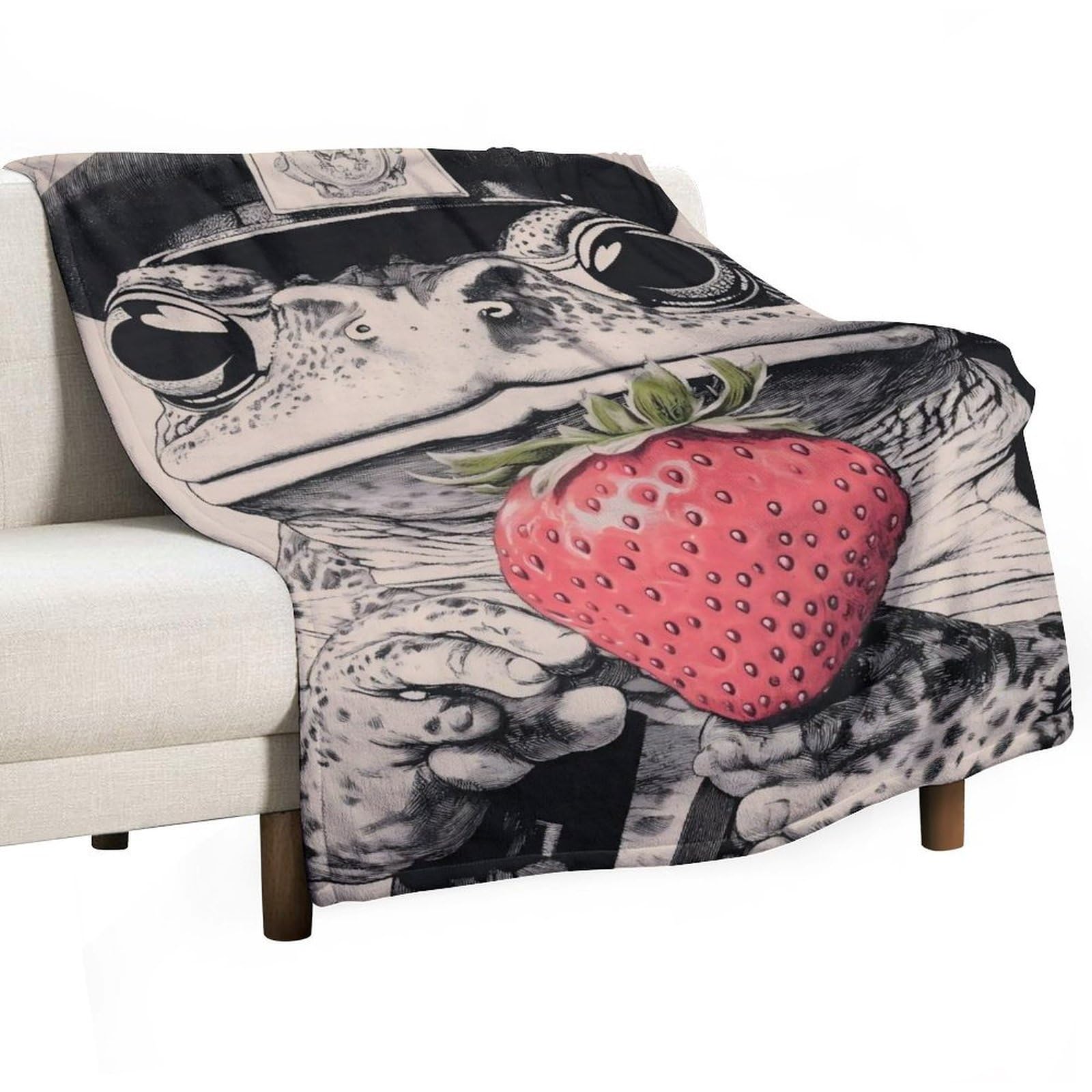 YHGSREUOH Funny Frog (1) Flannel Blankets Fleece Soft Throw Lightweight Plush Gifts for Couch, Bed, Cozy Sofa Plush, Chair, Lovers 32x48inch(80x120cm)