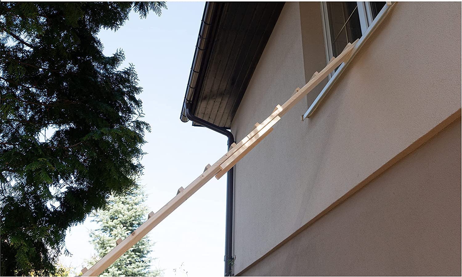 Katzenleiter Katzentreppe Katzenstufe für Balkon Treppe 4 m mit Metallhaken