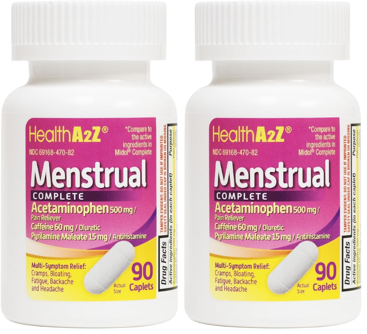 HealthA2Z® Menstrual Complete Pain Relief Tablets | Relieves Cramps, Bloating, Fatigue, Backache & Headache (120 Counts) — Amazon image 10