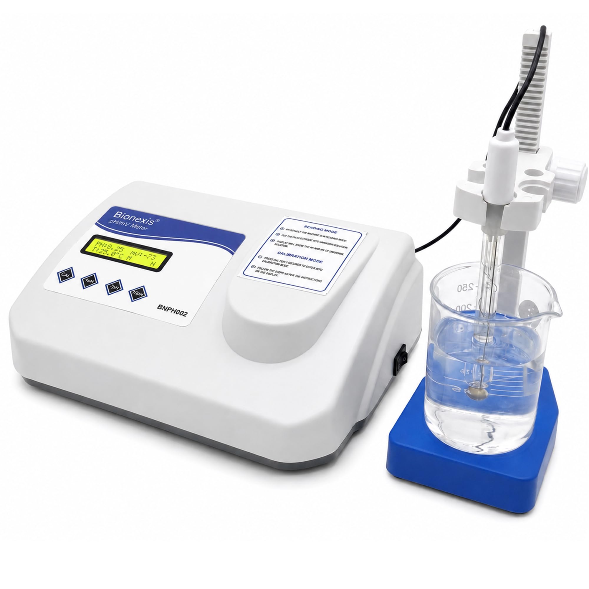 Bionexis® Laboratory Research Grade Benchtop pH/mV Meter with 0.01 pH Resolution and - -± 0.05% Accuracy (BNPH002)-picture-29
