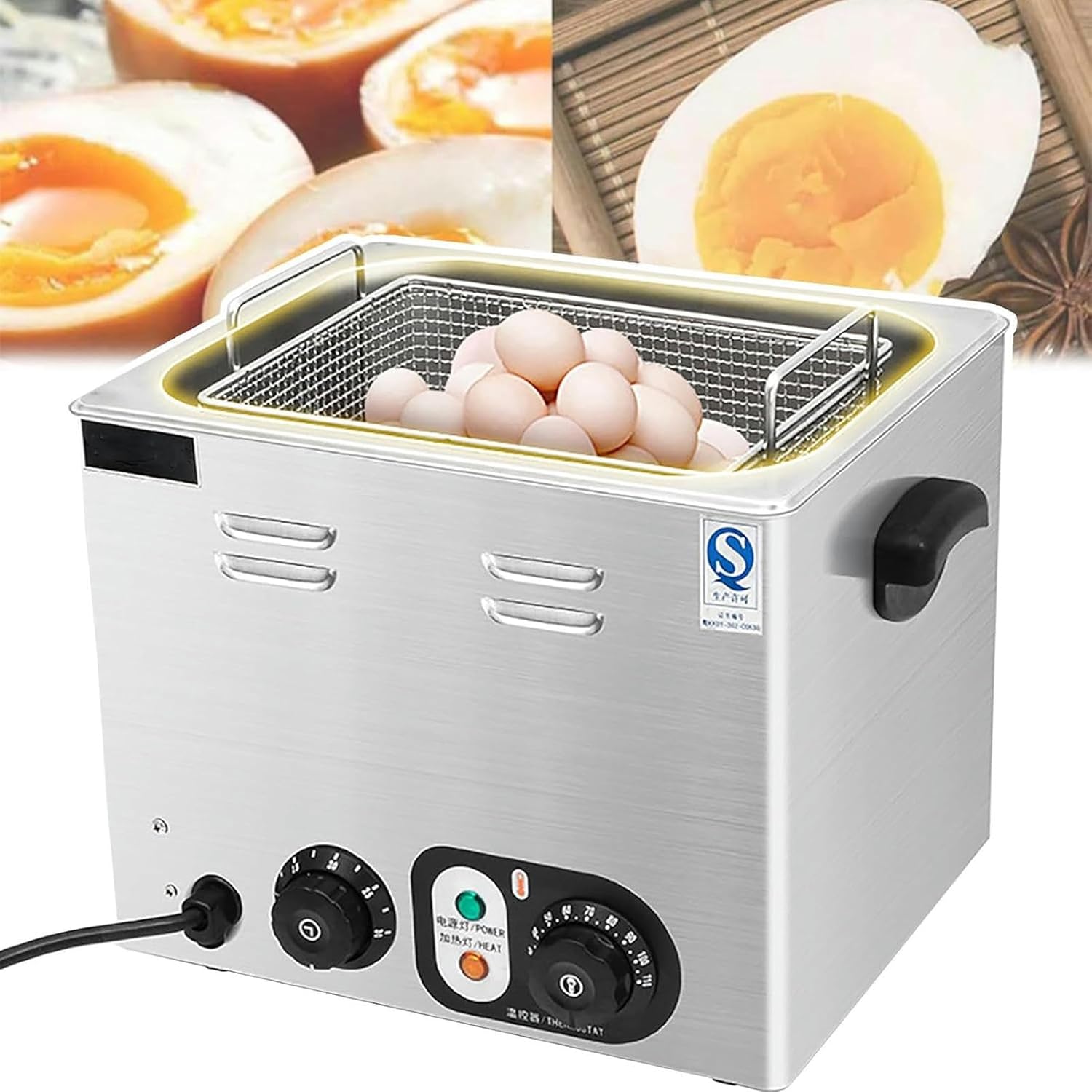 業務用卵調理器、2600W 温泉卵、卵60個、30～110℃温度制御、0～60分タイマー、半熟卵、固ゆで卵、茶卵
