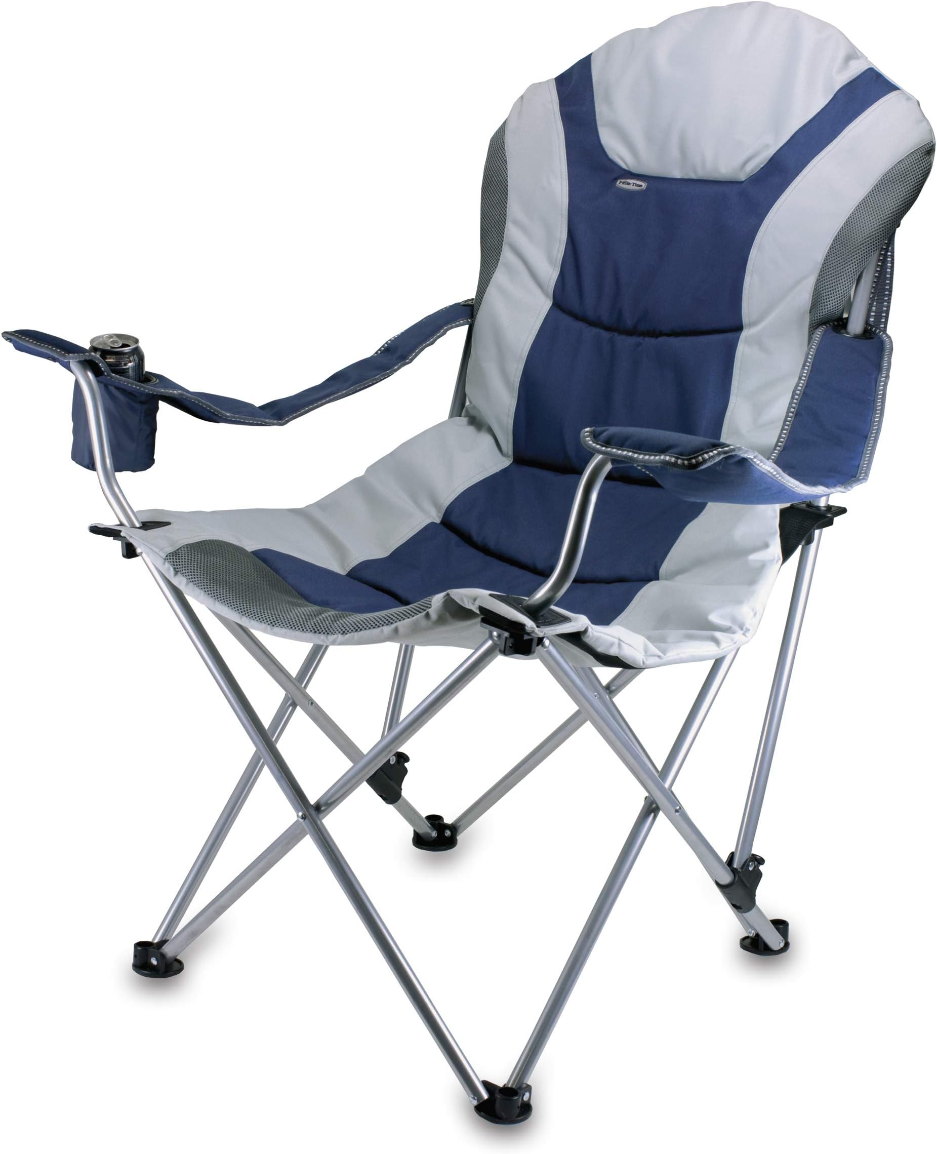 Reclining Camp Chair, Beach Chair for Adults, Sports Chair with Carry Bag