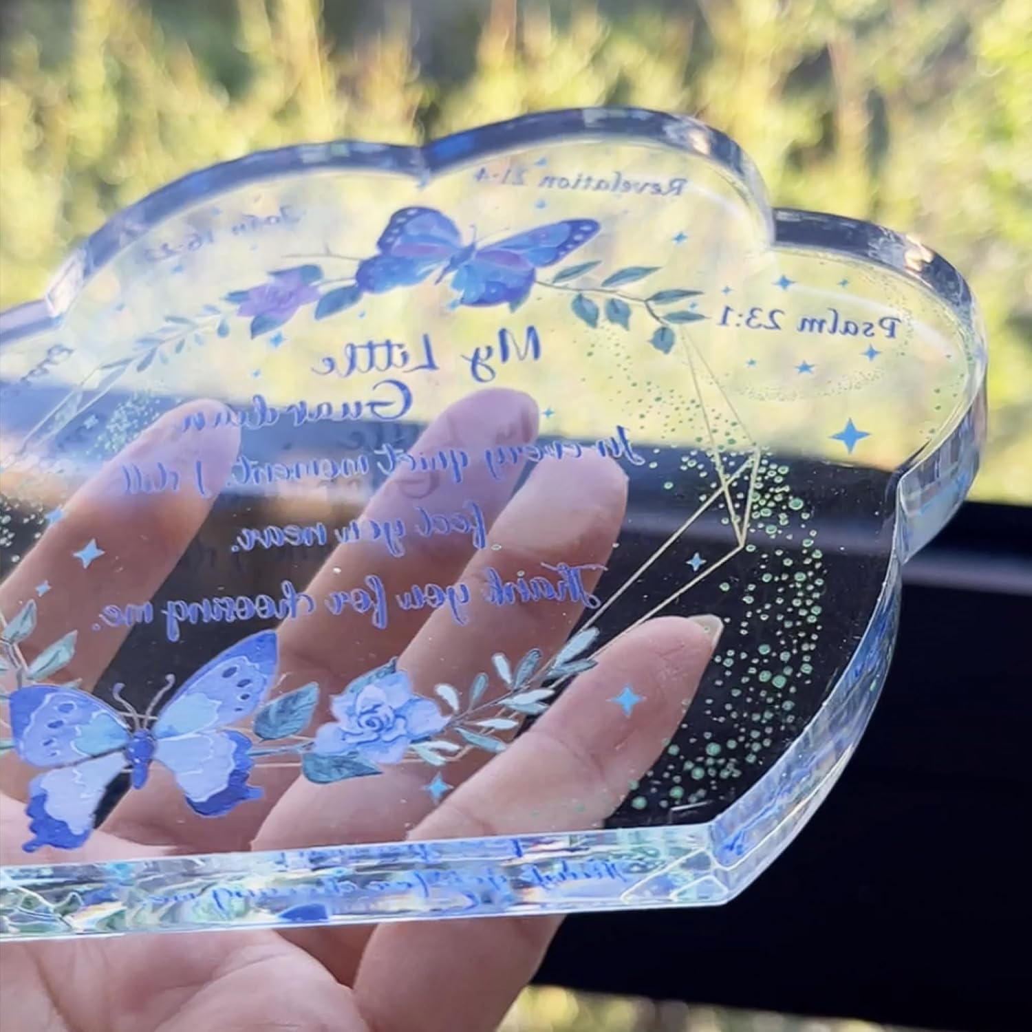 Pet Memorial Gifts for Dog Cat Lovers – 5.9" Acrylic Puzzle Plaque Keepsake – Pet Loss Sympathy Gift, Forever in My Heart Decorative Sign for Home Desk, Remembrance Gift for Owner (My Little Guardian) image 5