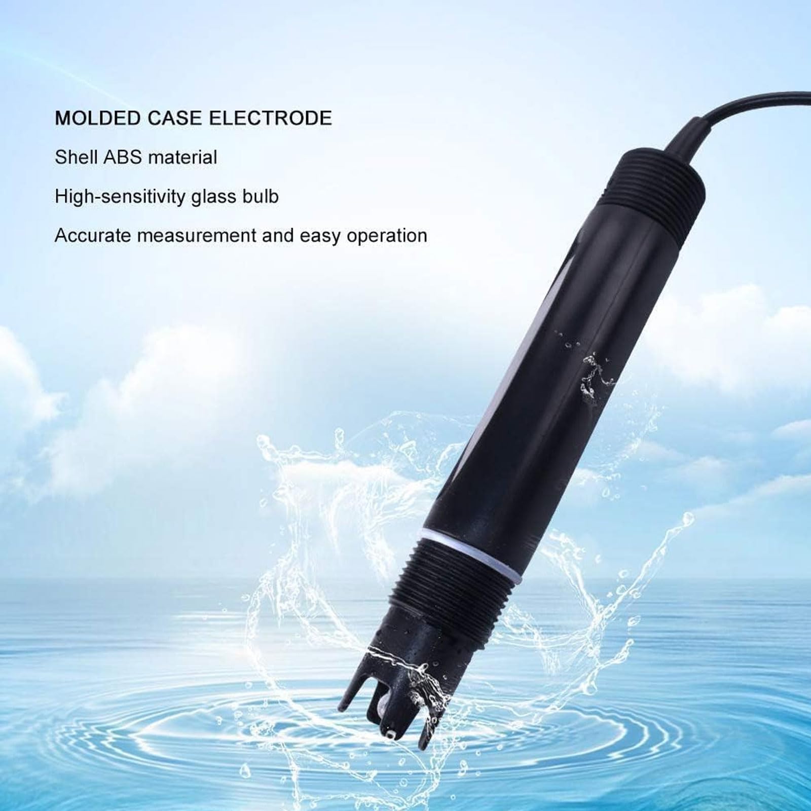 Moniteur de qualité de l'eau, pH/ORP mètre avec écran LCD, précision du pH ± 0,02, plage de mesure du pH de 0 à 14, étalonnage automatique pour les tests environnementaux et chimiques