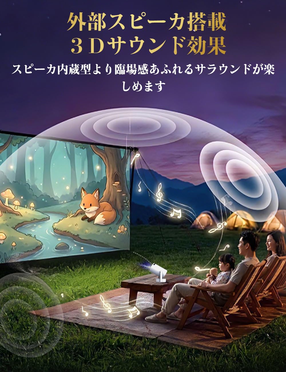 Amazon.co.jp: プロジェクター 家庭用 小型【2026音質強化バージョン