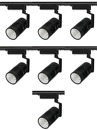 NEWOW Glider TR Black Body LED Track Light, Spot Light, Focus Light Flexibly Rotatable Light (Color- Natural White, Wattage- 50W, 7, Body Color- Black)