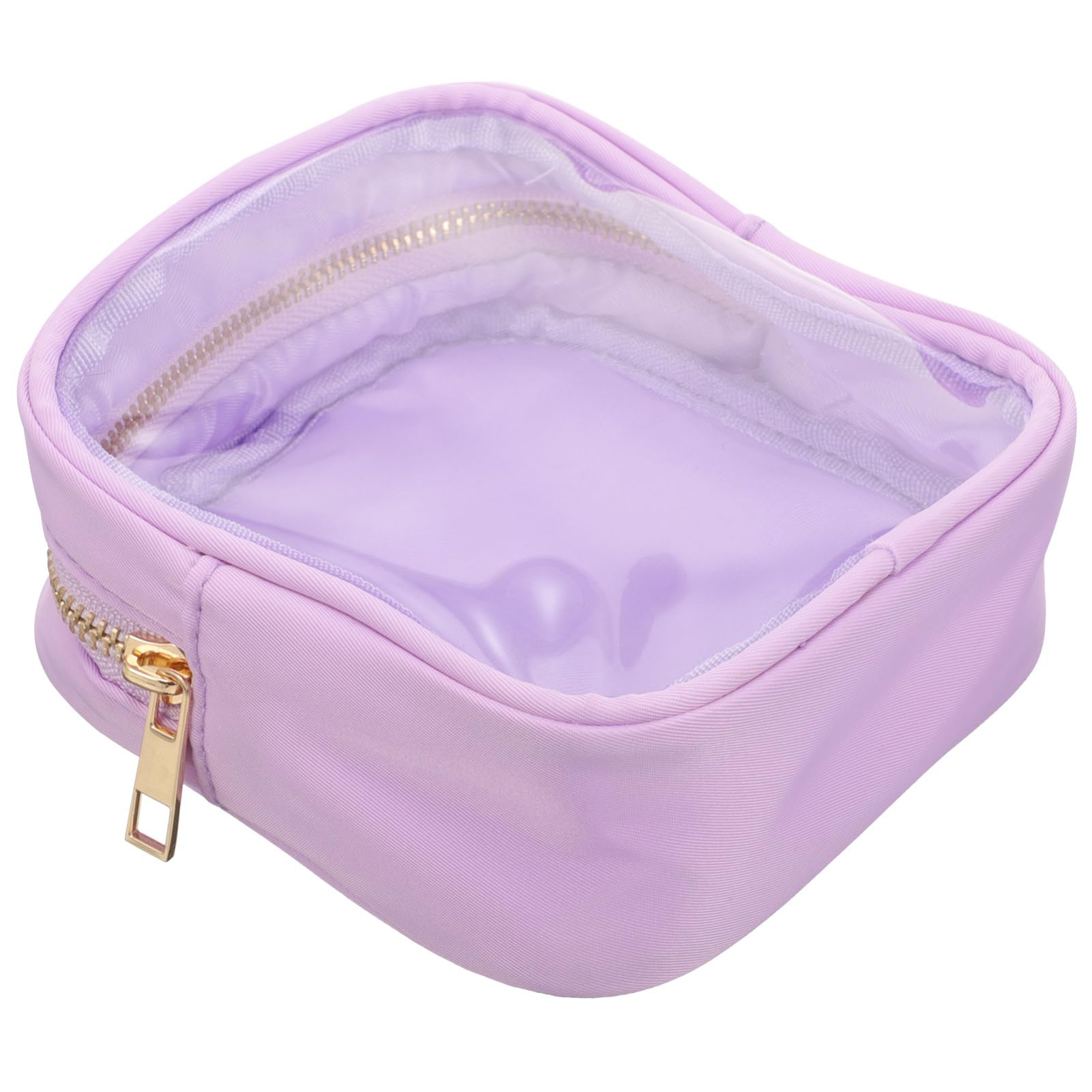 LIFKOME cosmétique couleur bonbon pochette organisateur de voyage pochette transparente voyage trousses de maquillage transparentes trousse cosmétique de voyage PVC Violet