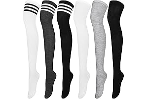 6 Pairs of Over Knee Thigh High Women Thigh Socks