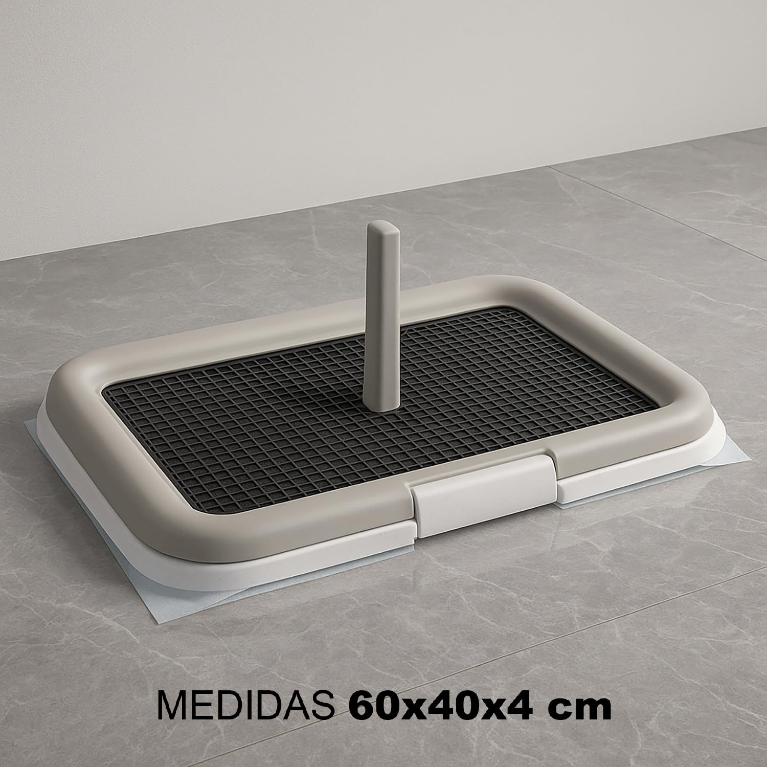 TIENDA EURASIA® VASSOIO ALLENAMENTO WC PER CANI - PIPICAN IN PLASTICA 60X40X4 CM - IDEALE PER L'INGRESSO PER IL BAGNO