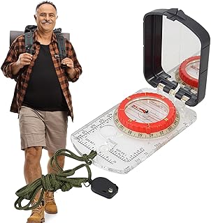 Bússola Sobrevivência | campo ao ar livre,acrílico com ajuste polarização, placa base campo para atividades ao ar livre, leitura mapas, sobrevivência Buniq