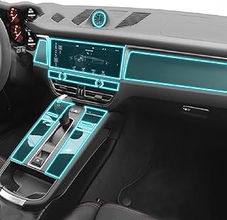 DhaEy Para Porsche Macan 2022 Car Interior Center console TPU transparente Película protetora Anti-scratch Repair filme  