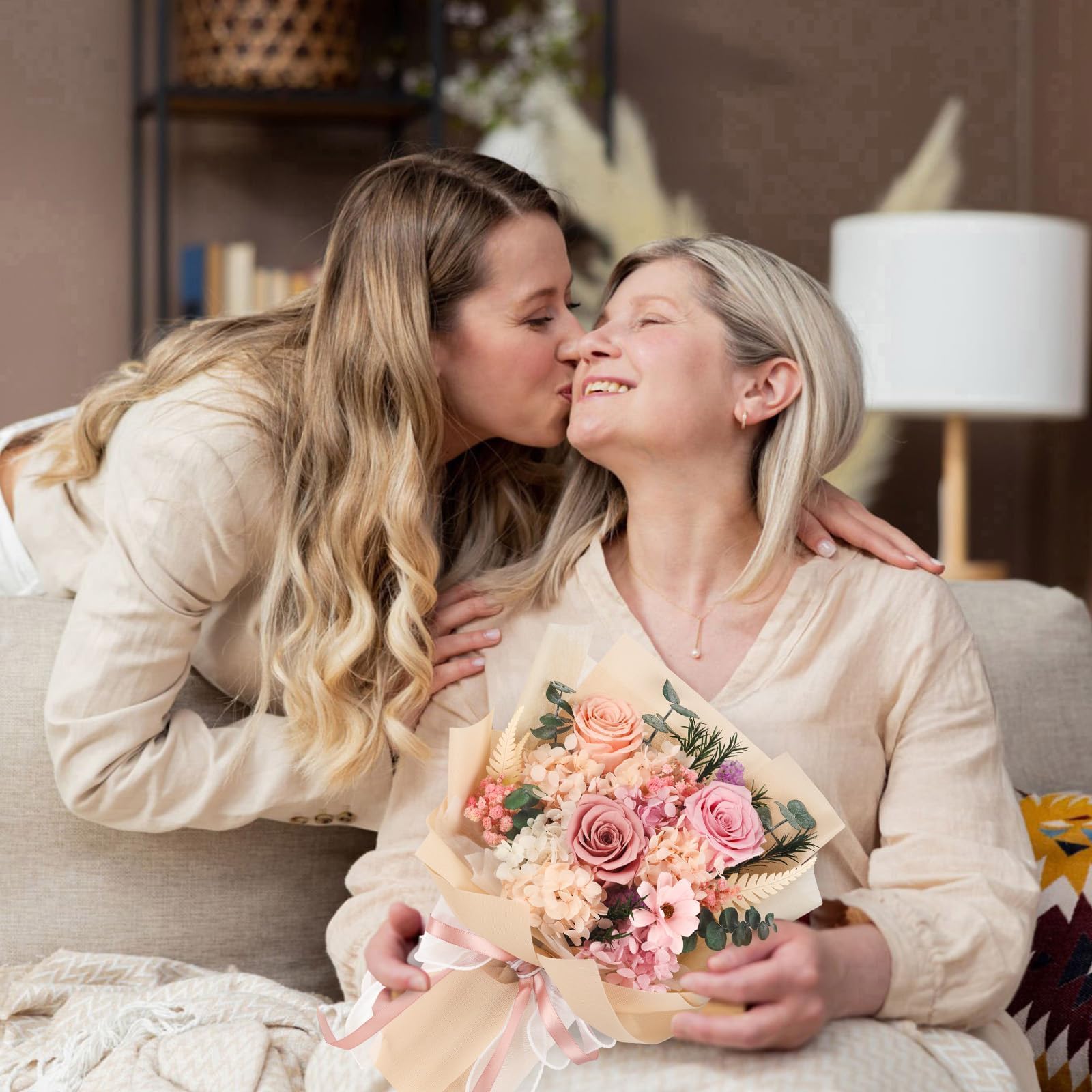 TYL&TYS Konservierter Blumenstrauß, Ewige Rosenstrauß Romantisches Infinity Rose Geschenk, Perfekt für Geburtstag, Jahrestag, Hochzeit, Weihnachten, Valentinstag,für FrauenFreundin, Ehefrau, Mama zum