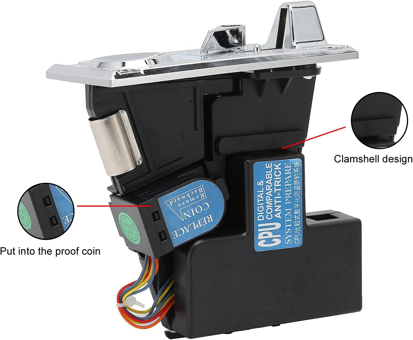 CPU 다중 동전 수용기 및 선택기 간섭 방지 전자 동전 검사기 CPU 프로그램 게임 콘솔용 다양한 동전 선택기 자동 판매기