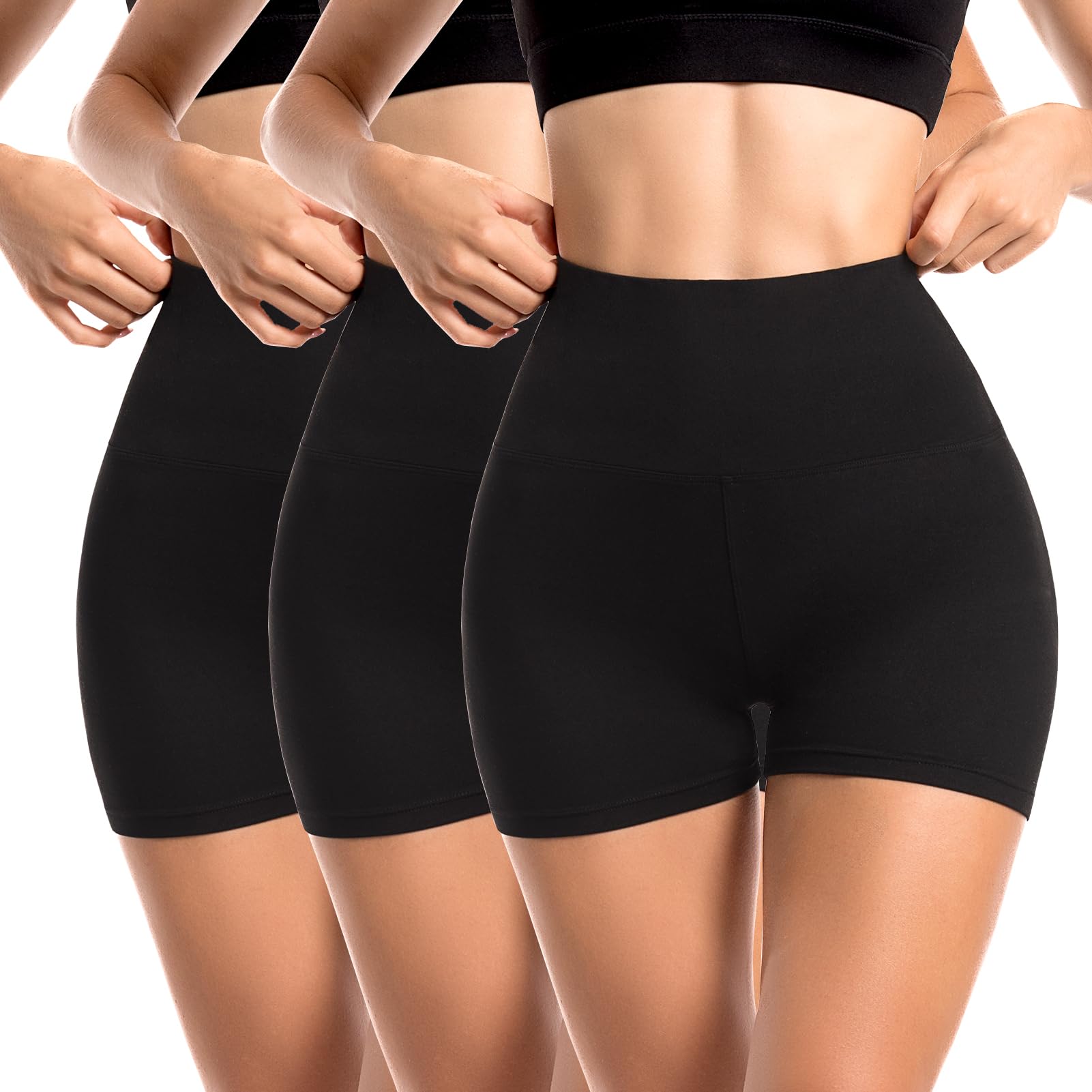 Sanpetix Sports Shorts Damen, High Waist Blickdicht Leggings Shorts für Cycling Yoga Fitness im Sommer