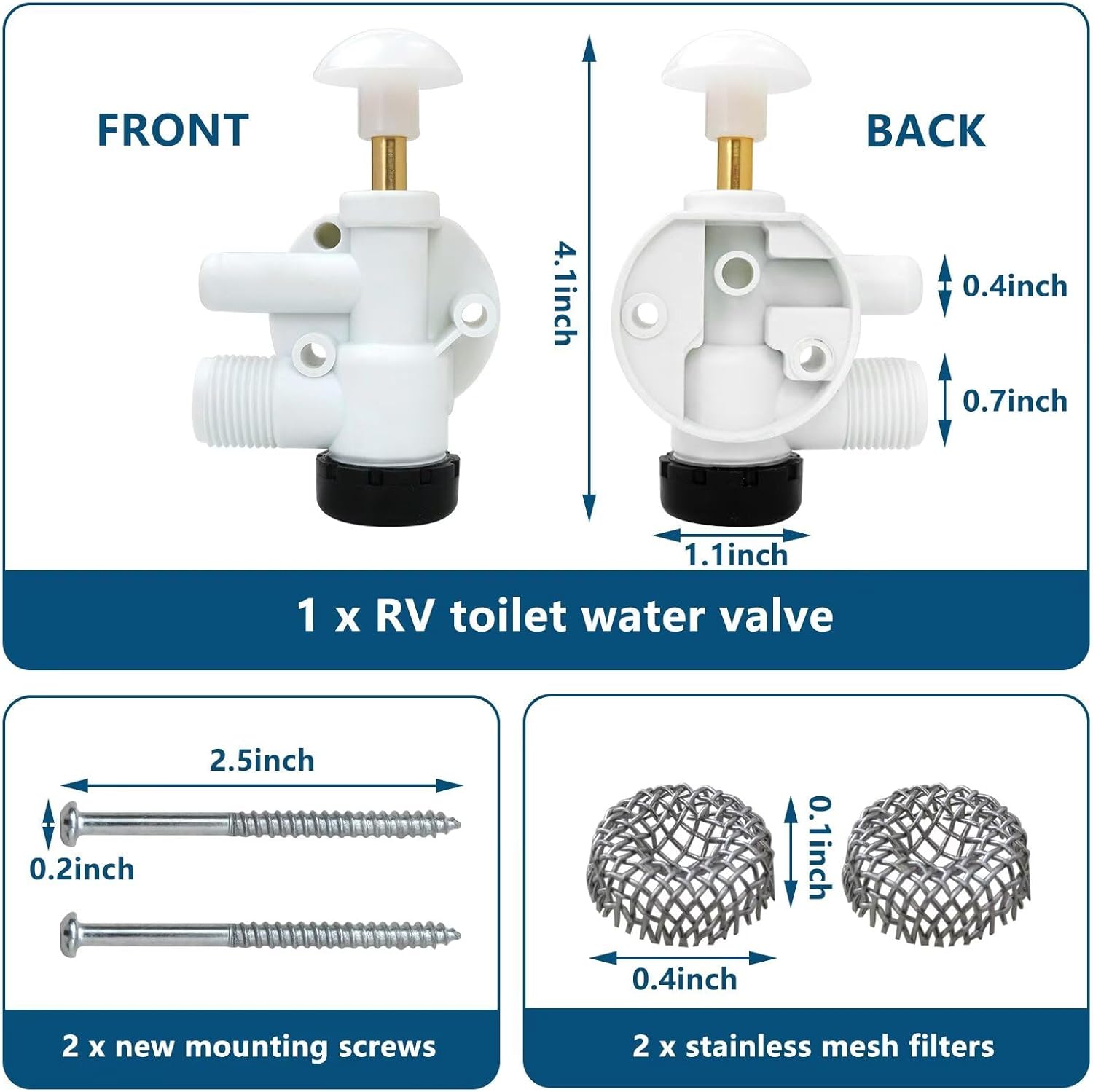 Toilet Water Valve Fit for Sealand EcoVac Vacuflush Pedal Flush Toilets, Use For Leak Resistance &Increased Freeze Resistance, Replaces 385314349