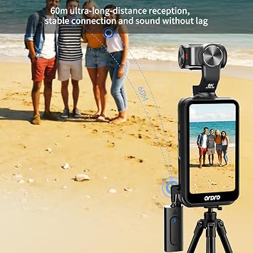 ORDRO M5 Pocket Camera 3 Axis Gimbal Stablization Vloging Camera with Mic