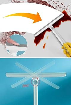 Busstier 360 Degree Playing Head Silicone Squeegee, Windshield Wiping Apparatus: Flexible Design for Effective Cleaning