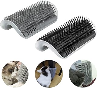 TCBOYING Cat Self Groomer, 2 Pack Cat Grooming Brush, Cat Face Scratcher, Wall Corner Groomers Soft Grooming Brush Cat Massage Combs for Short Long Fur Cats, Softer Massager Toy for Kitten Puppy
