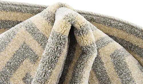 Miniatura 10 de Unique Loom Athens Collection - Alfombra clásica geométrica con diseño de borde moderno, 2 x 3 pies, grisbeige