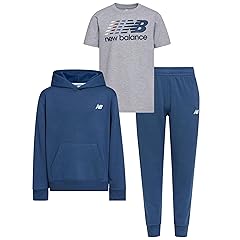 3Pc Sweatsuit for Boys & Toddlers - Pullover Hoodie, T-Shirt, Jogger, Kids Soft Cotton Blend Fleece (2T-12)