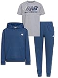 3Pc Sweatsuit for Boys & Toddlers - Pullover Hoodie, T-Shirt, Jogger, Kids Soft Cotton Blend Fleece (2T-12)