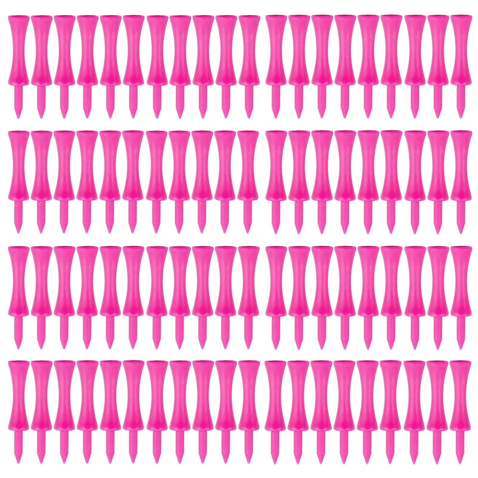Syylqyr 80 Pcs Castle Tees Golf, Pink Castle Golf Tees, Pink Tees Durable and Convenient, Suitable for Use in Different Golf Course Areas Various Competitions and Daily Practice