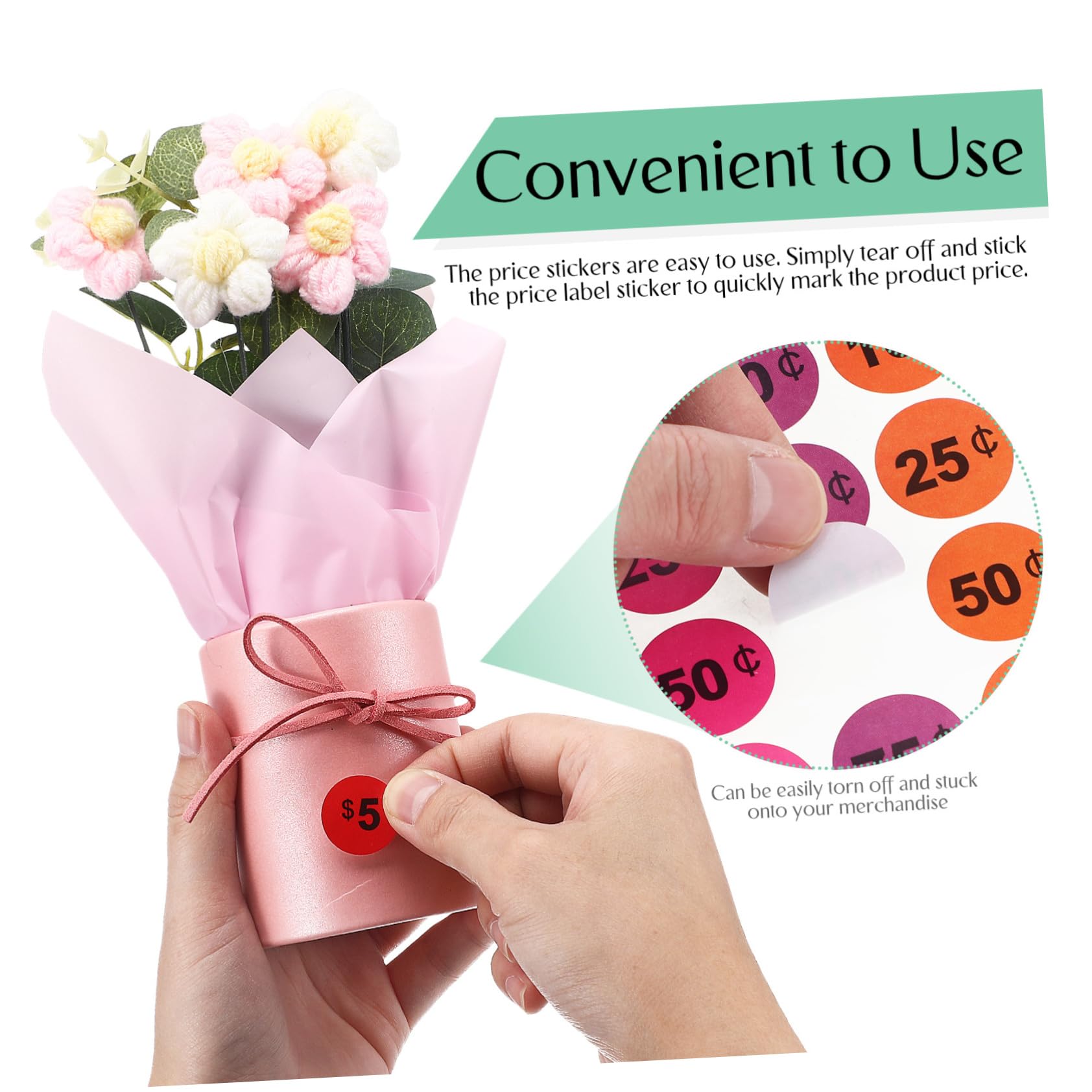 VILLCASE Garage Sale Stickers 15 Sheets Circle Labels Removable Retail Pricing Stickers Bulk Sale Tags