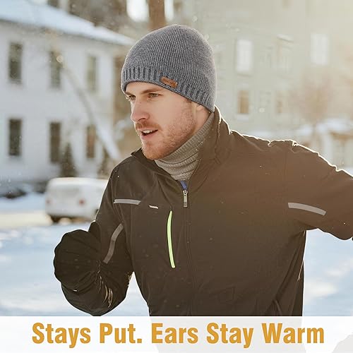 Miniatura 4 de Wmcaps Gorro de invierno con forro polar cálido, gorro de invierno de punto suave para hombres y mujeres