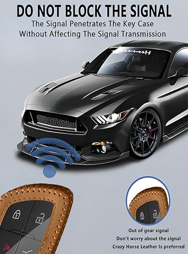 Miniatura 9 de Funda de cuero para llavero GMC, funda protectora de llavero inteligente compatible con Chevy Silverado 1500 LT para GMC Sierra Yukon Suburban Tahoe