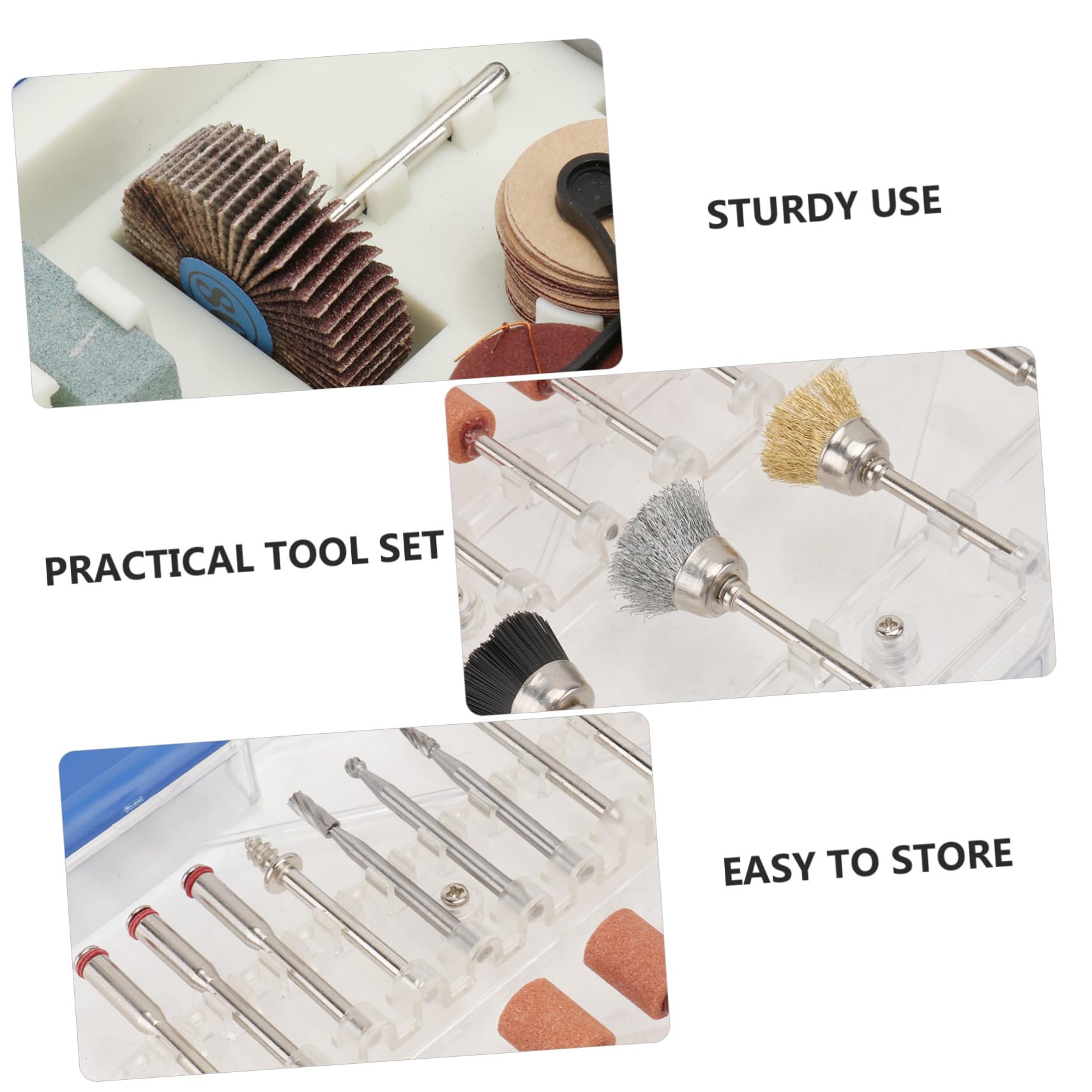 Kit de Accesorios para Herramienta Rotativa de 365 Piezas | Puntas de Acero Goma, Pulido y Rectificado para Bricolaje en Vidrio y Madera