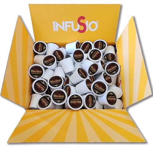 Miniatura 47 de InfuSio Cápsulas de café – 96 unidades, Espresso Roast (café tostado oscuro), cápsulas de café de una sola porción para cafeteras Keurig K Cup