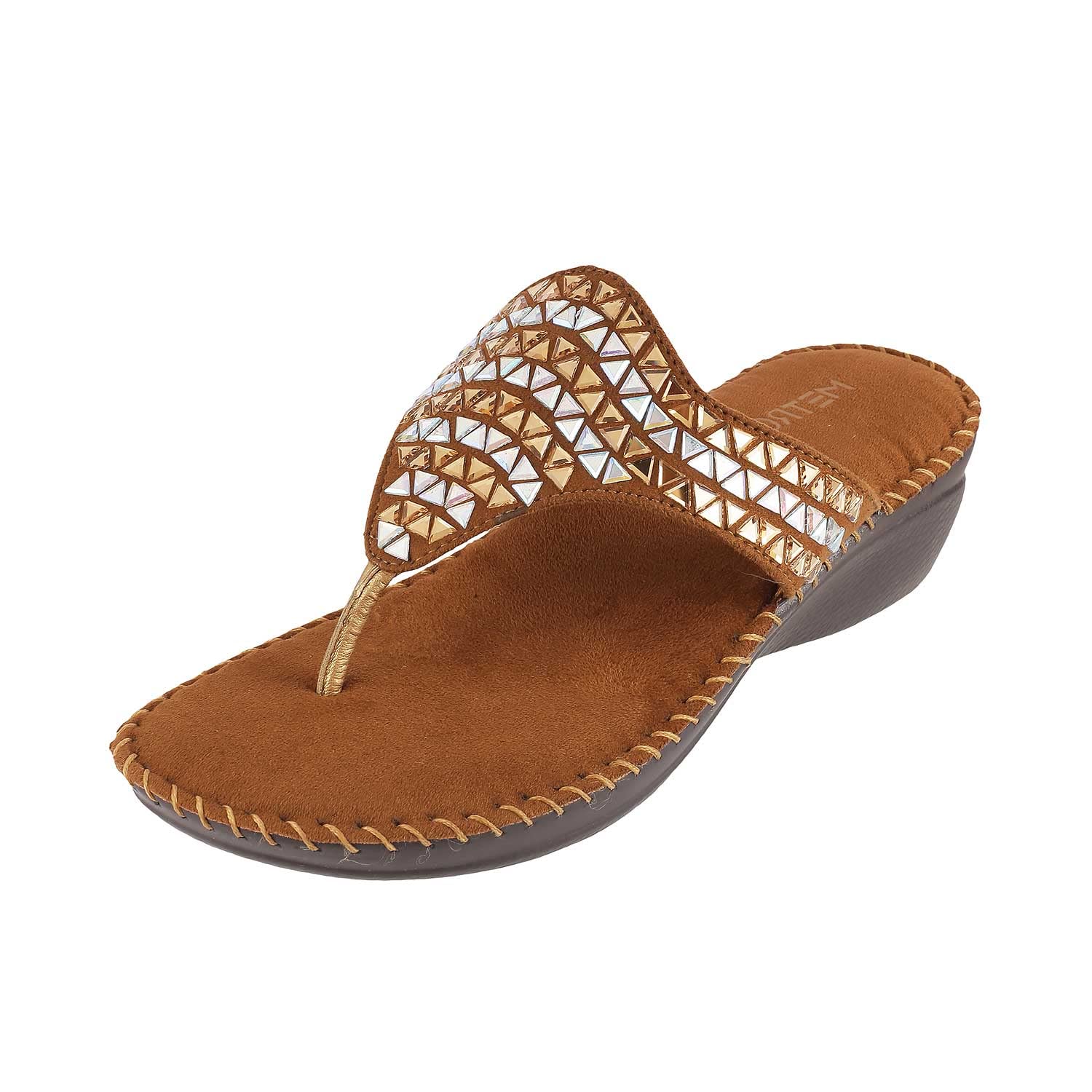 Metro Womens Synthetic Antic Gold Slip Ons (Size (7 UK (40 EU)) (B09X7CZVGY) Amazon Price History, Amazon Price Tracker