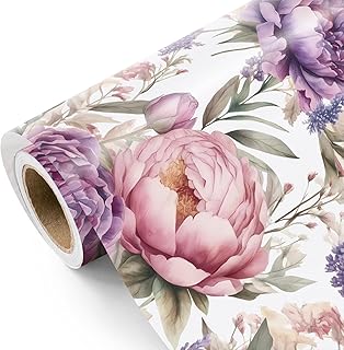 WRAPAHOLIC Floral Wrapping Paper Roll - Mini Roll - 17 Inch x 9.8 Feet -...