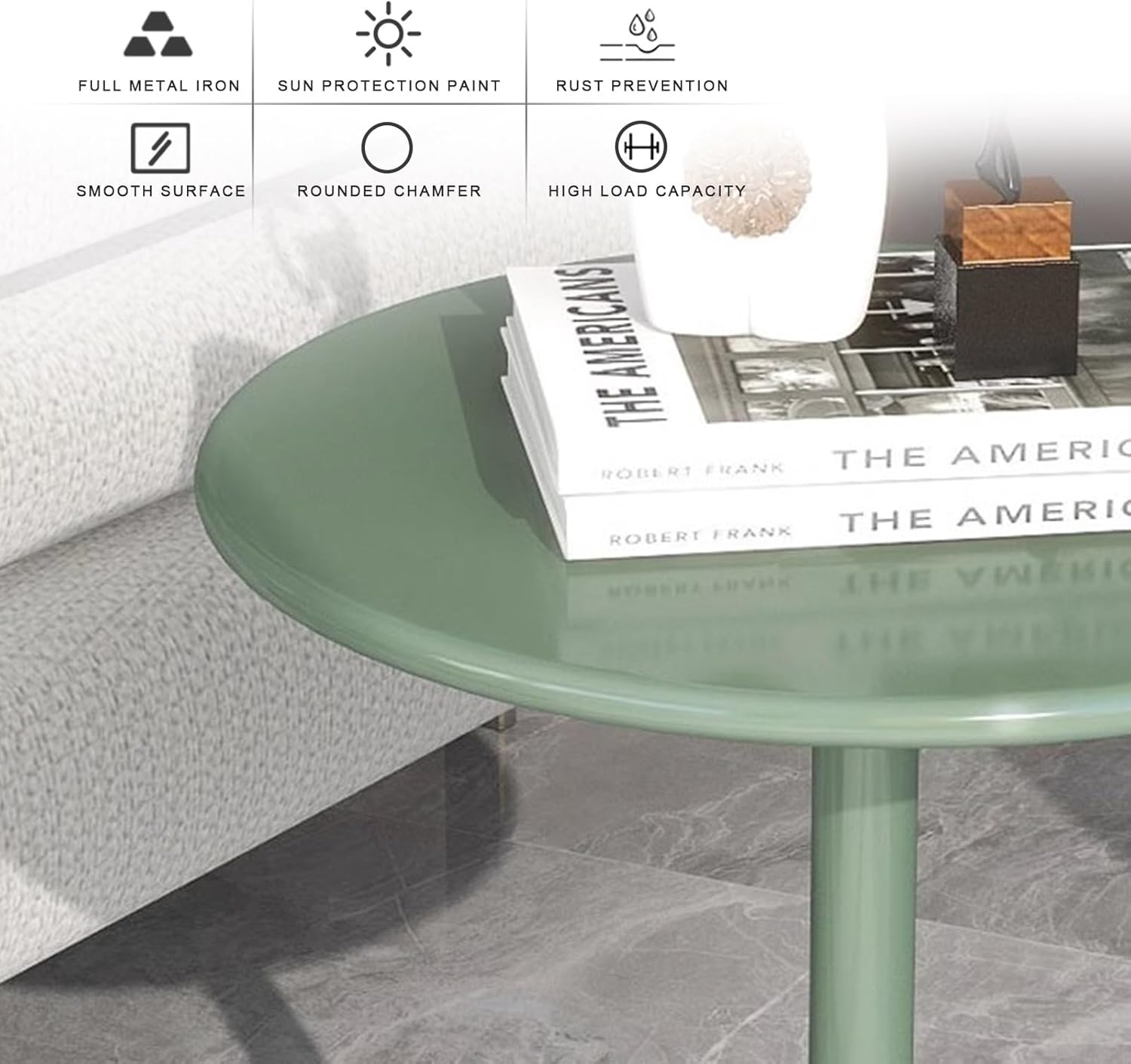 Round Pub Bar Table,Tall Pub Table Round Cocktail Bar Tables Modern Style Standing High Top Table Restaurant Bistro Table with Metal Base, Sofa Bedside End Table (Size : 40x40x62cm)