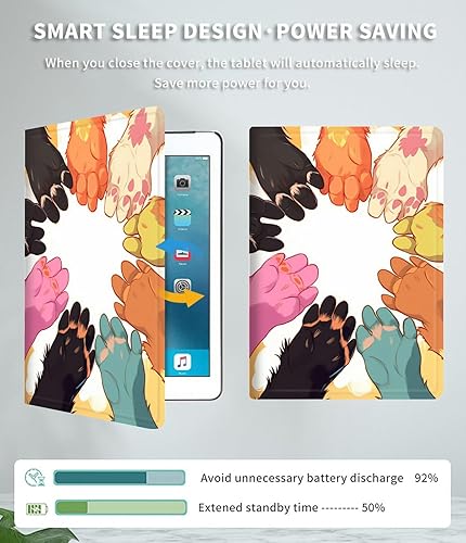 Vista 23 de Funda para Kindle de 6 pulgadas (11.ª generación, versión 2024/2022) delgada de piel sintética, ajustable, multiángulo, Smart Shell con función