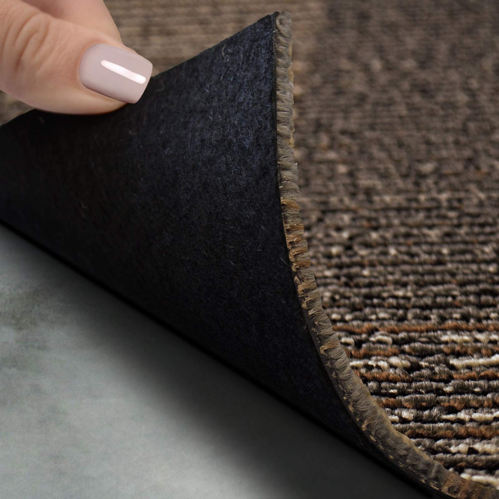casa pura Dalle Moquette Acoustique - Dalle 50x50 cm | Moquette Intérieur Bouclée Antistatique | Design Moderne | 01 - Marron (24 Pièces - 6m²)