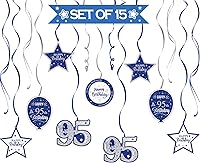 Vista 369 de Juego de decoraciones para fiesta de cumpleaños número 16, serpentinas moradas con soporte de globo de mesa morado, decoraciones de fiesta