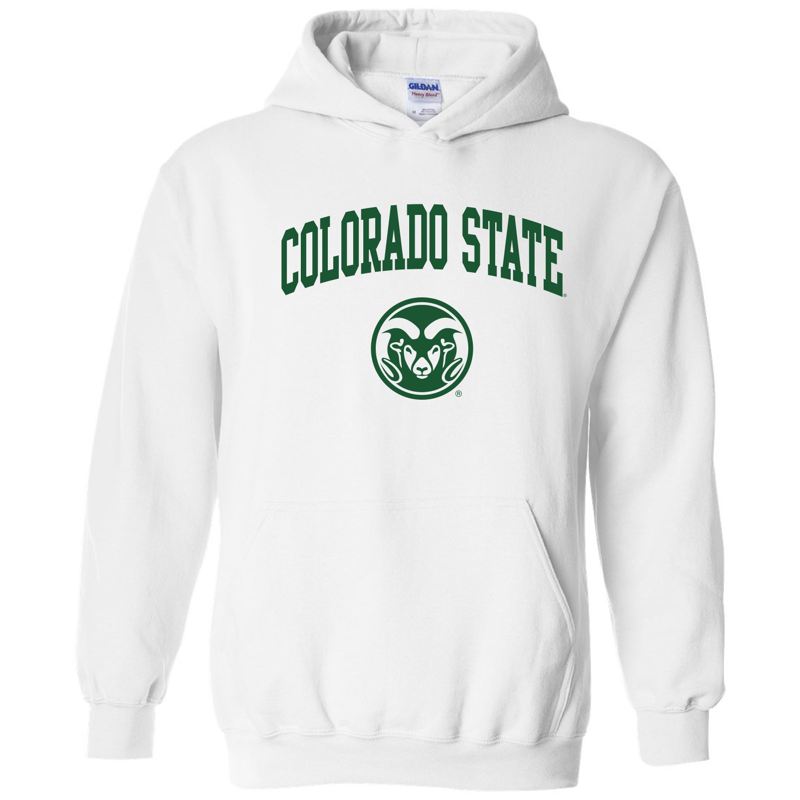 UGP Campus Apparel NCAA Officially licensed College - University Team Color Arch Logo Hoodie, Colorado State Rams White, XL โ image 1
