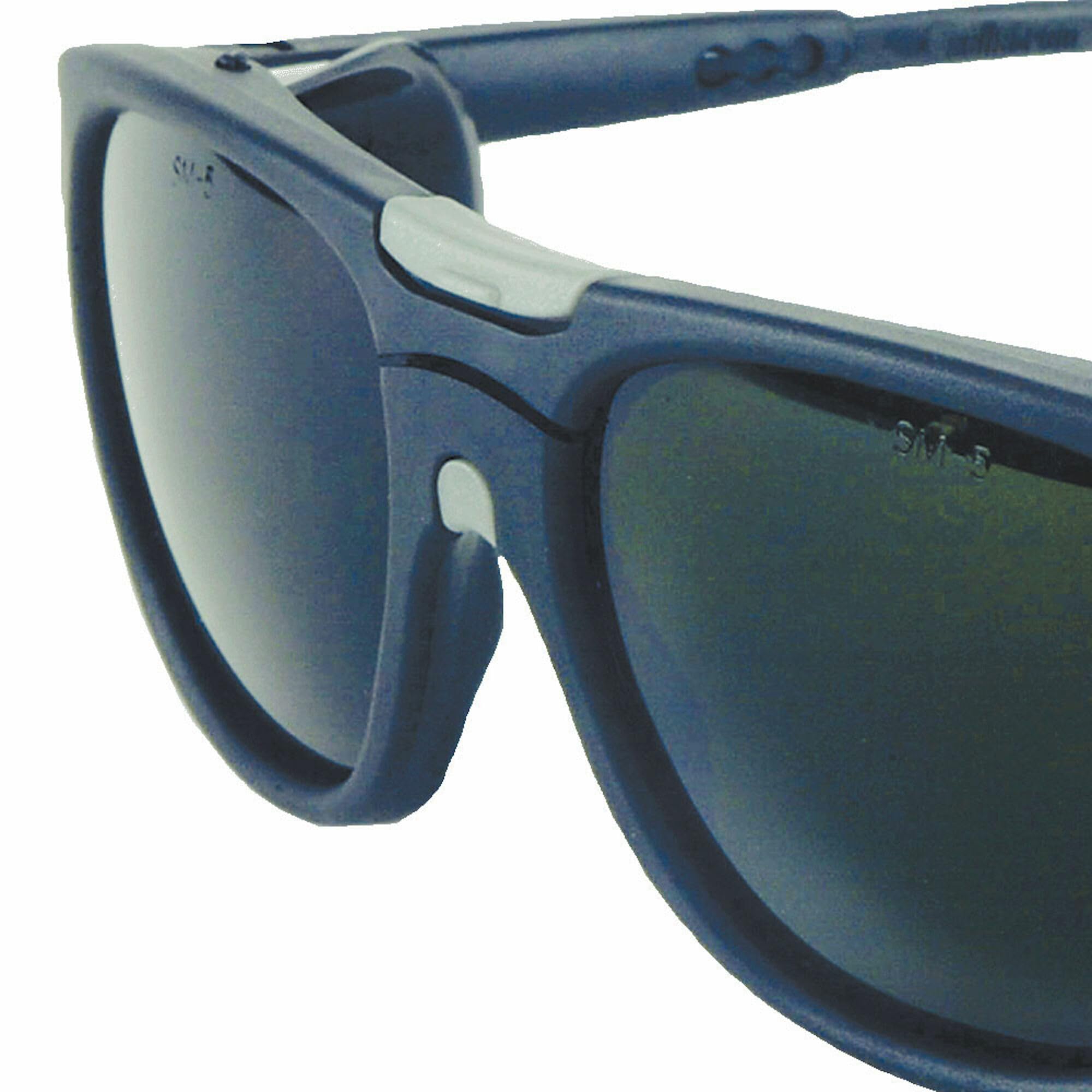 Sellstrom Gafas protectoras de la serie B5 con patillas ajustables, lente IR 5, marco negro (paquete de 12), 74751