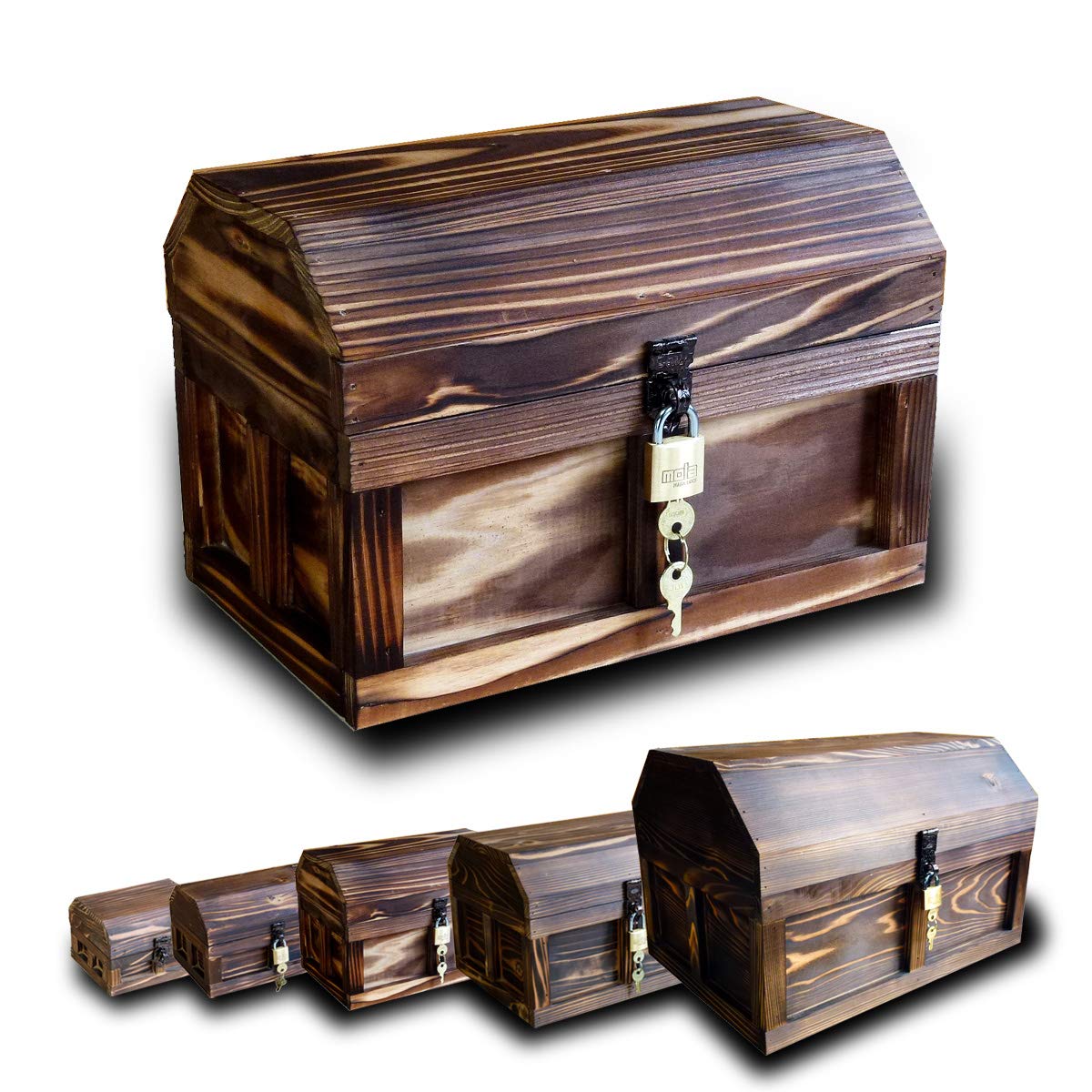 Amazon｜【日本製 職人手作り シンプル海賊宝箱/宝石箱】アンティーク